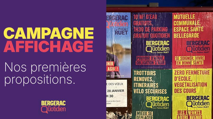 Notre campagne d'affichage.