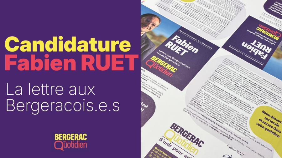 Une lettre à tous les Bergeracois