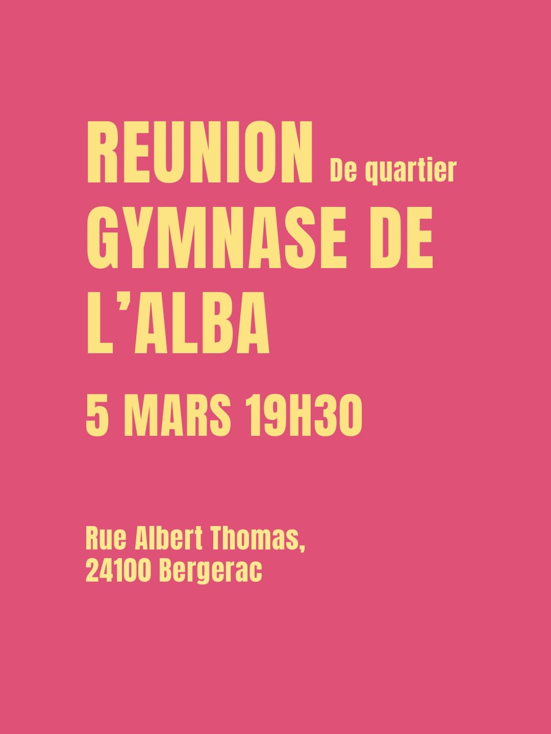 Image d'illustration pour l'événement Réunion quartier Est